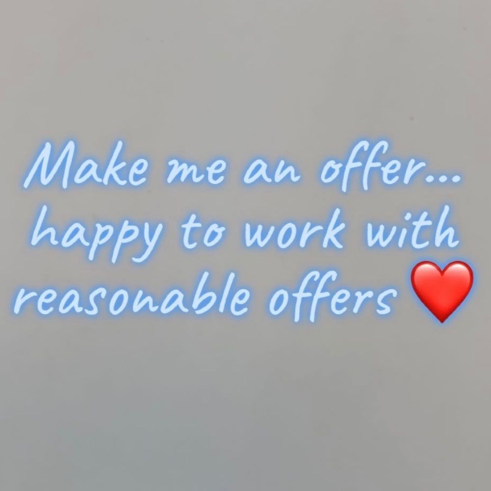 Like the item but not the price? Always happy to work with reasonable offers 🥰